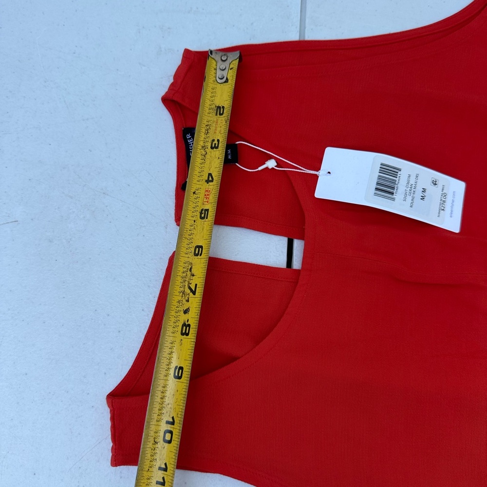 Eileen Fisher hot orange Maxi Sleeveless Scoop Neck Dress - Picture 4 of 9
